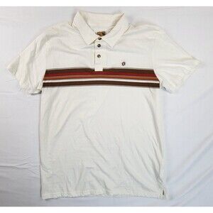 Vintage 70s 80s Hang Ten Gold Tag Mens Med Striped Polo Shirt Surf Skate Beach